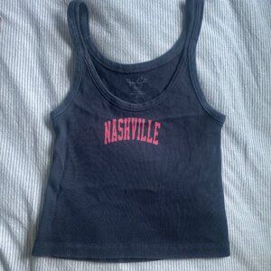 Brandy Melville Ribbed Graphic tank top